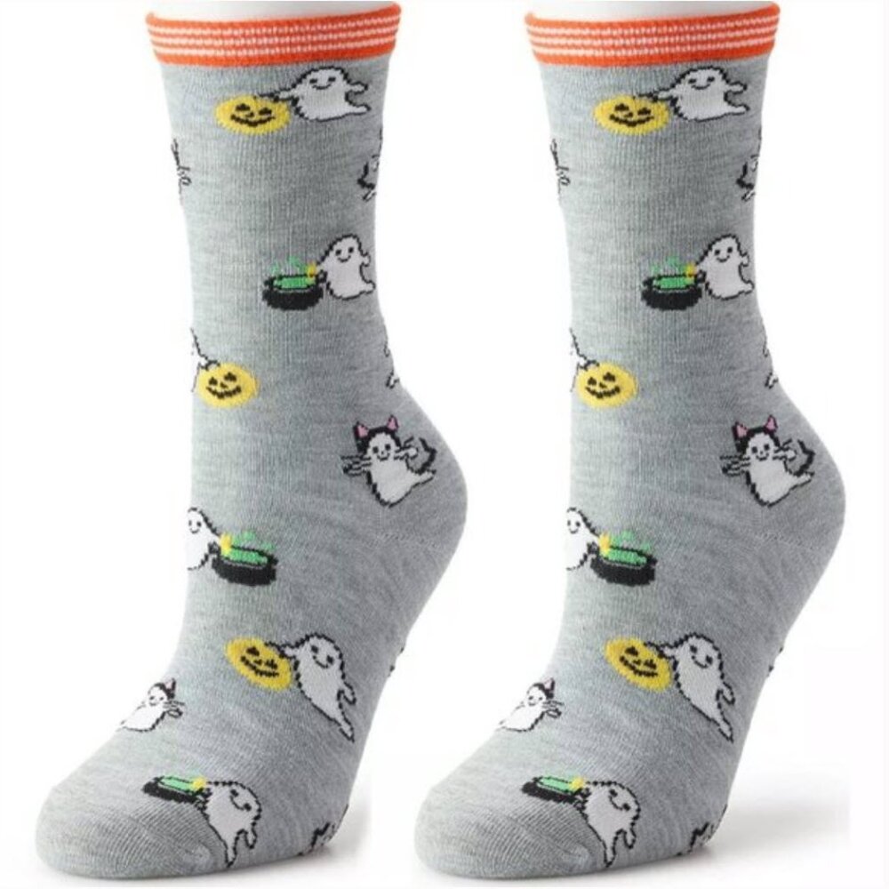 Cute Ghost Halloween Socks - Picture 3 of 4